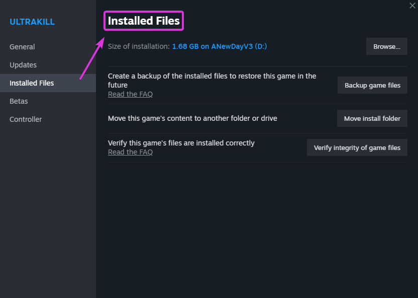Check Installed Files