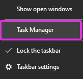 Taskbar Option