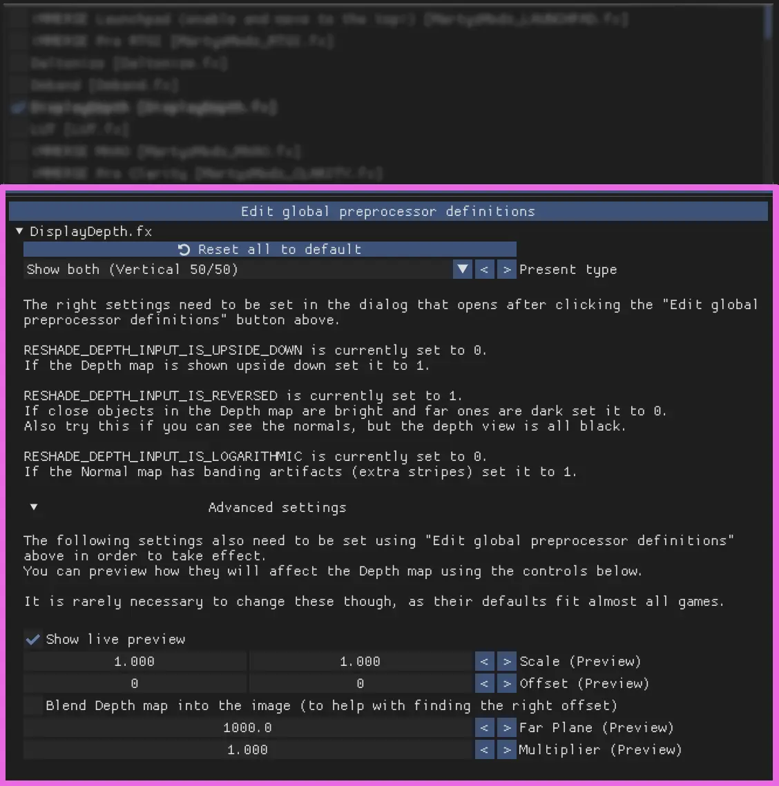 Effect Parameters